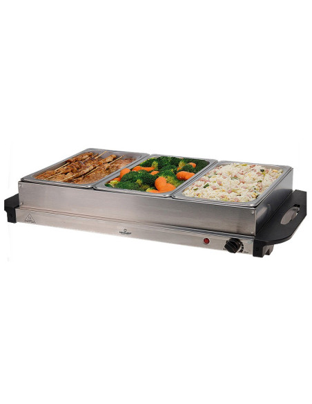 Buffetwarmer met warmhoudplaat 300W