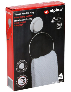 Handdoekring met zuignap Diameter 15x20cm 2