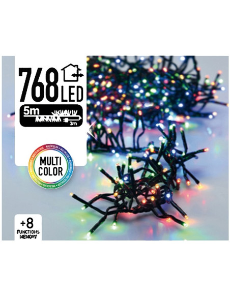 Clusterverlichting 768 LED 5.5m multicolor