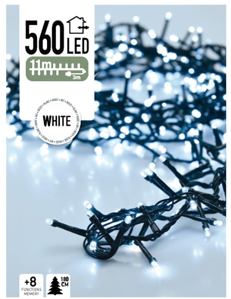 Micro Cluster 560 LED's 11 meter wit