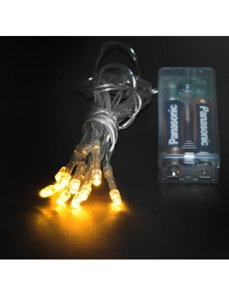 Kerstverlichting - 10 LED's - batterijen - Warm Wit