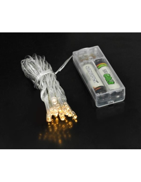 Kerstverlichting - 10 LED's - batterijen - Warm Wit
