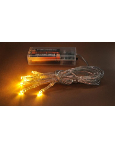 Kerstverlichting - 10 LED's - batterijen - Warm Wit