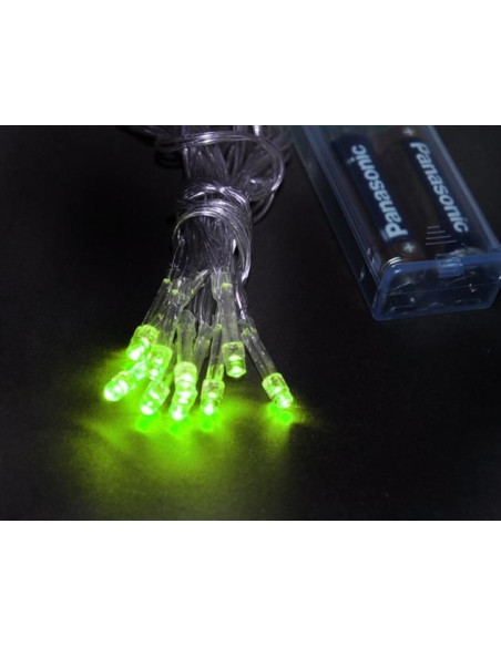 Kerstverlichting - 10 LED's - batterijen - Groen