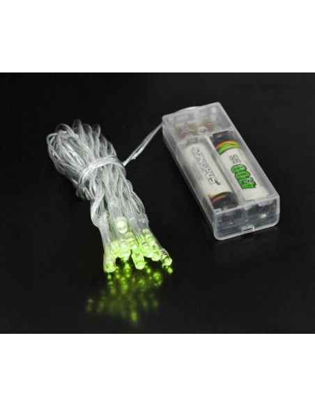 Kerstverlichting - 10 LED's - batterijen - Groen