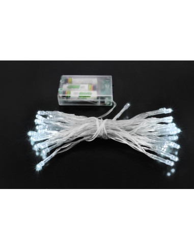 Kerstverlichting - 40 LED's - Batterij - Koud Wit