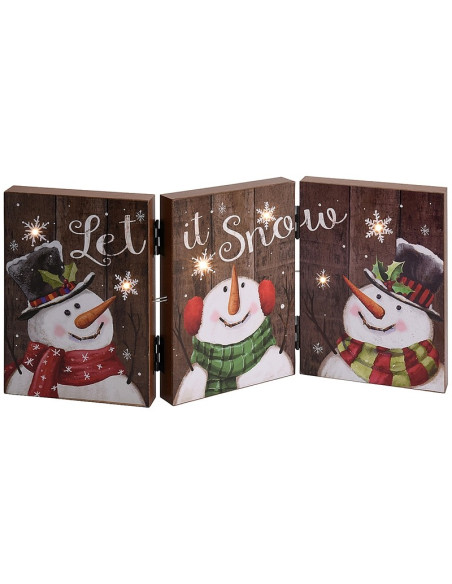 Houten decoratie met licht