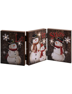 Houten decoratie met licht 2