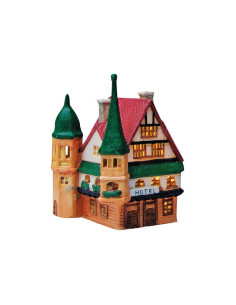 Kerstdorp - Hotel - Echt porselein - Handbeschilderd -...