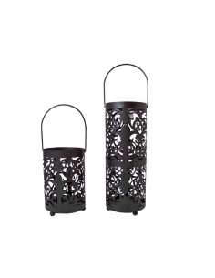 Kaarsenhouders - nostalgie - set van 2