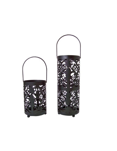 Kaarsenhouders - nostalgie - set van 2