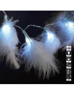 Guirlande veren - 10 LEDs - Helder Wit 2