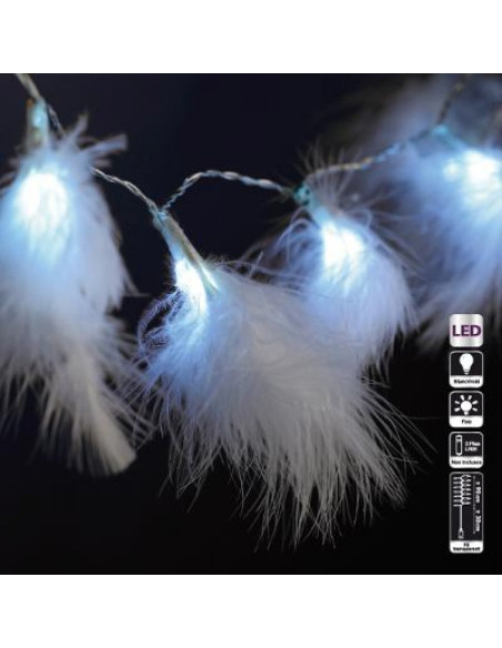 Guirlande veren - 10 LEDs - Helder Wit