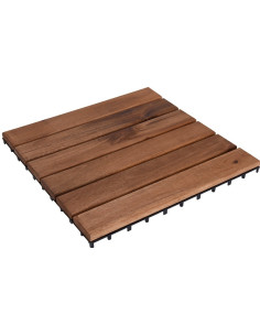 Terrastegels acaciahout set van 9 30x30