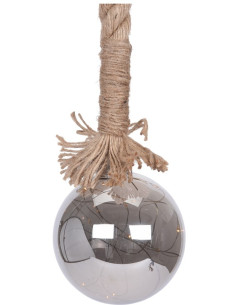 Glazen bal met 15 LED's - 10cm - met timer 2