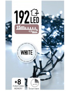 Kerstverlichting 192 LED's - wit - op batterij 2