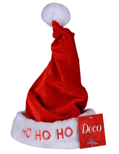 Kinder-kerstmuts met lichtjes en veer