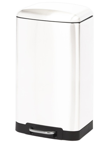 Duett Pedaalemmer - 20 liter - metaal - wit