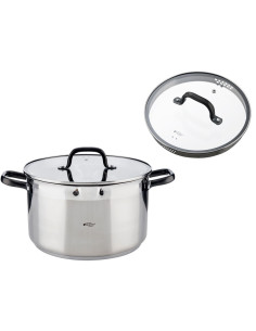 San Ignacio RVS kookpan met glazen deksel, Diameter... 2