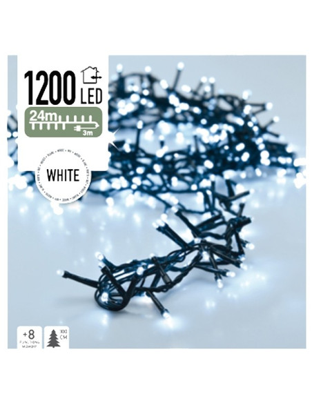 Micro Cluster 1200 LED's 24 meter wit