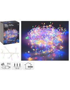 Zilverdraad - cluster - 720LED - multicolor