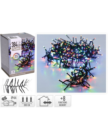 Clusterverlichting - 384 LED - 2.8m - multicolor