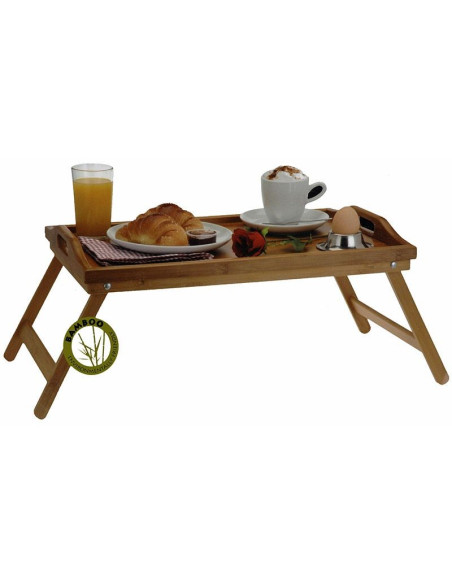 Bamboe dienblad voor op bed (50x30x24)