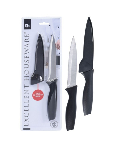 Hoogwaardig Keukenmes met Houder en Slijper -...