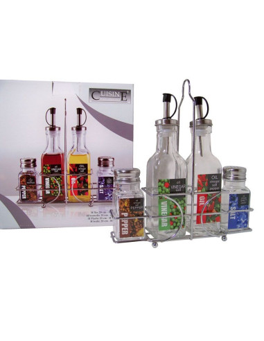 Olie- en azijnstel - met peper- en zoutsetje