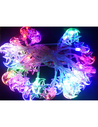 Kerstverlichting - Vorm: Halve maan met ster -...