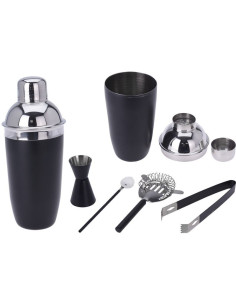 Cocktailshakerset - 5 delig - mat zwart