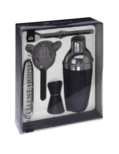 Cocktailshakerset - 5 delig - mat zwart 2