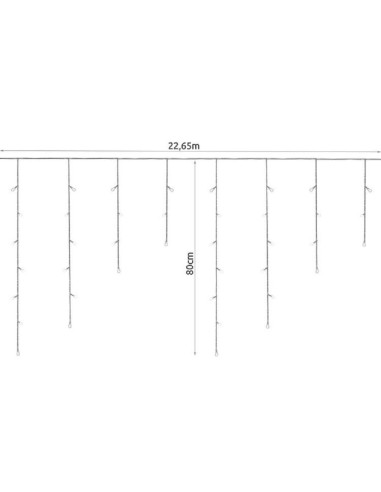 Kerstverlichting - 300 LED- IJsgordijn - Koud Wit - Combineerbaar