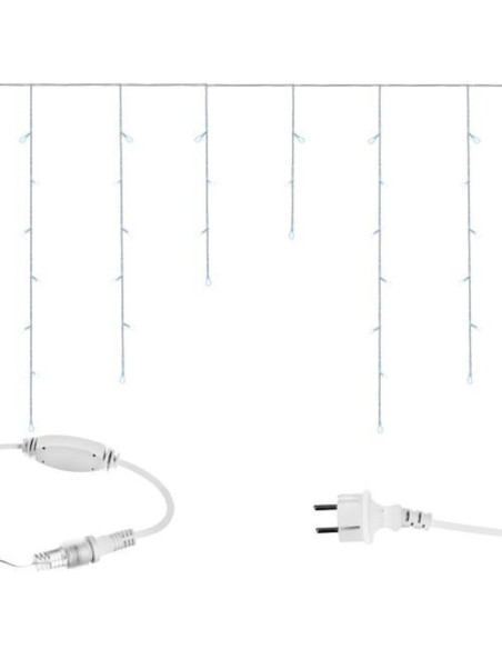 Kerstverlichting - 300 LED- IJsgordijn - Koud Wit - Combineerbaar
