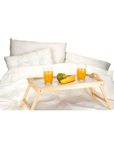 Houten dienblad voor op bed