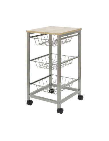 Duett Keukentrolley op Wieltjes - 3 Uitneembare...