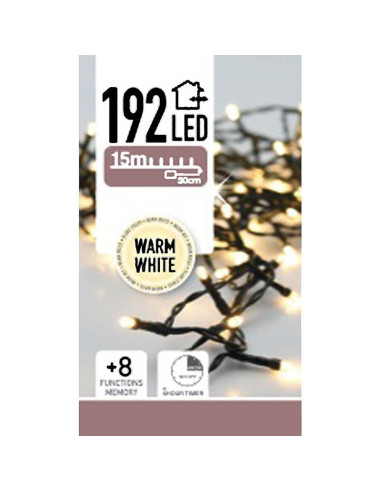 LED-verlichting 192 LED's - warm wit - op batterij