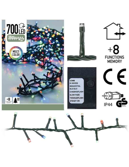 Micro Cluster 700 LED's 14 meter multicolor