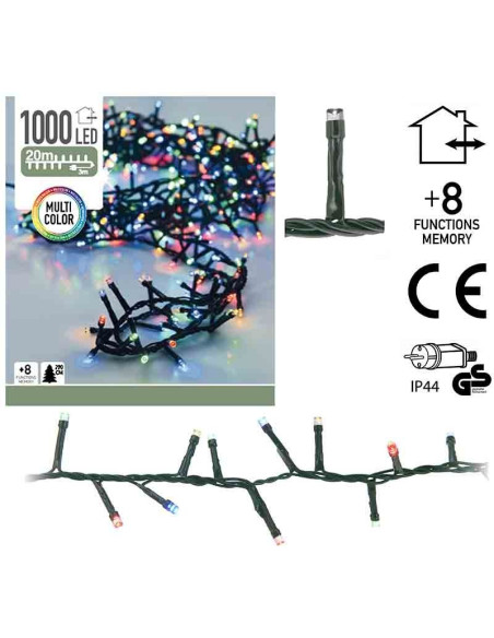 Micro Cluster 1000 LED's 20 meter multicolor