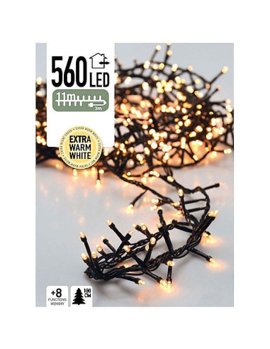 Micro Cluster 560 LED's 11 meter extra warm wit