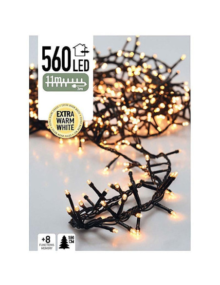 Micro Cluster 560 LED's 11 meter extra warm wit