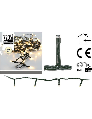 Kerstverlichting 720 LED's 54 meter warm wit