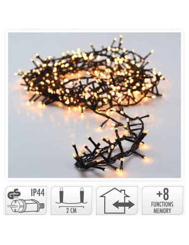 Micro Cluster 1800 LED's - 48 meter - warm wit