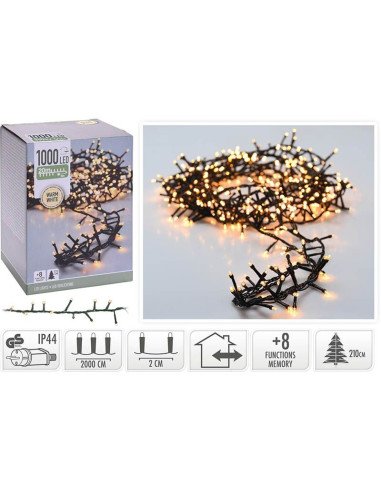 Micro Cluster 1000 LED's - 20 meter - warm wit