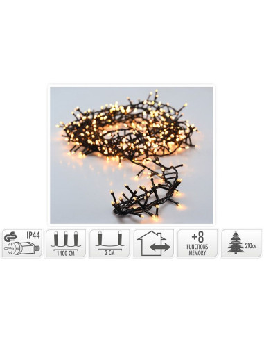 Micro Cluster 700 LED's -14 meter - warm wit
