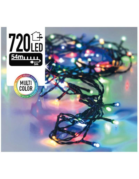 Kerstverlichting - 720 LED's - 54 meter - multicolor