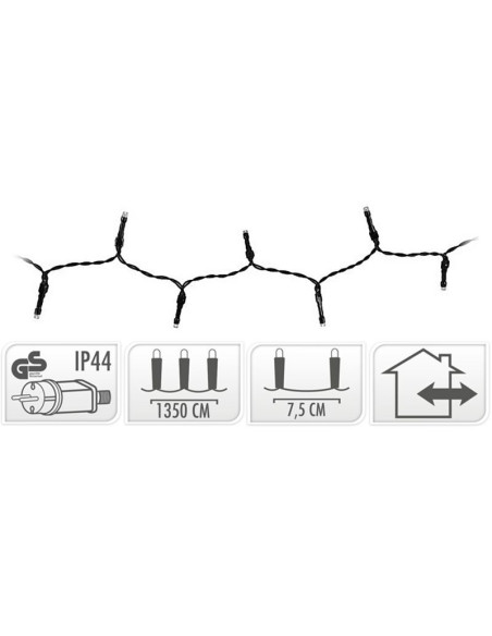LED-verlichting - 180 LED's - 13.5 meter - multicolor