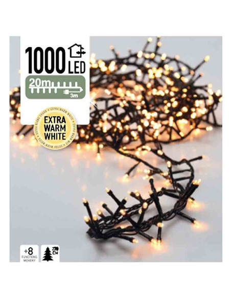 Micro Cluster - 1000 LED - 20 meter - extra warm wit