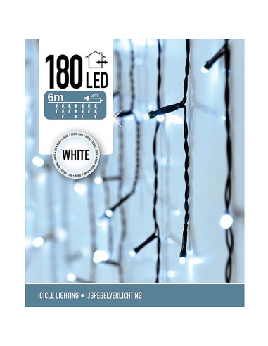 IJspegel verlichting - 180 LED - 6 meter - wit