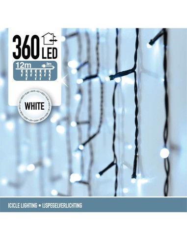 IJspegel verlichting - 360 LED's  -12 meter - wit